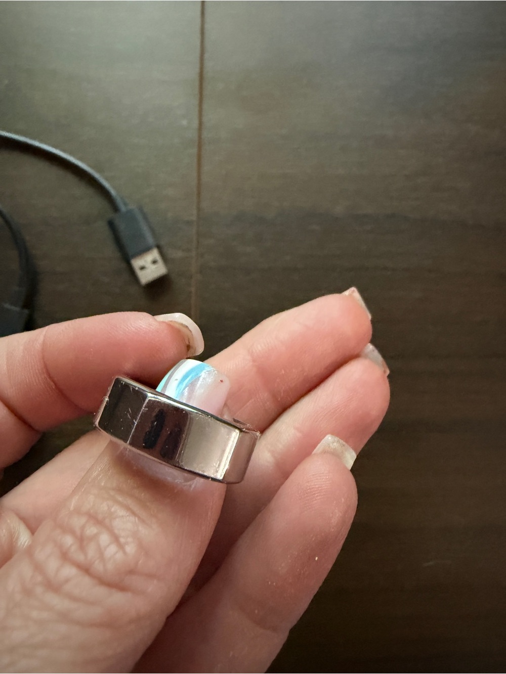 Oura Ring Gen 3 Heritage Silver Size 8 Smart Ring Sleep Fitness Tracker EUC